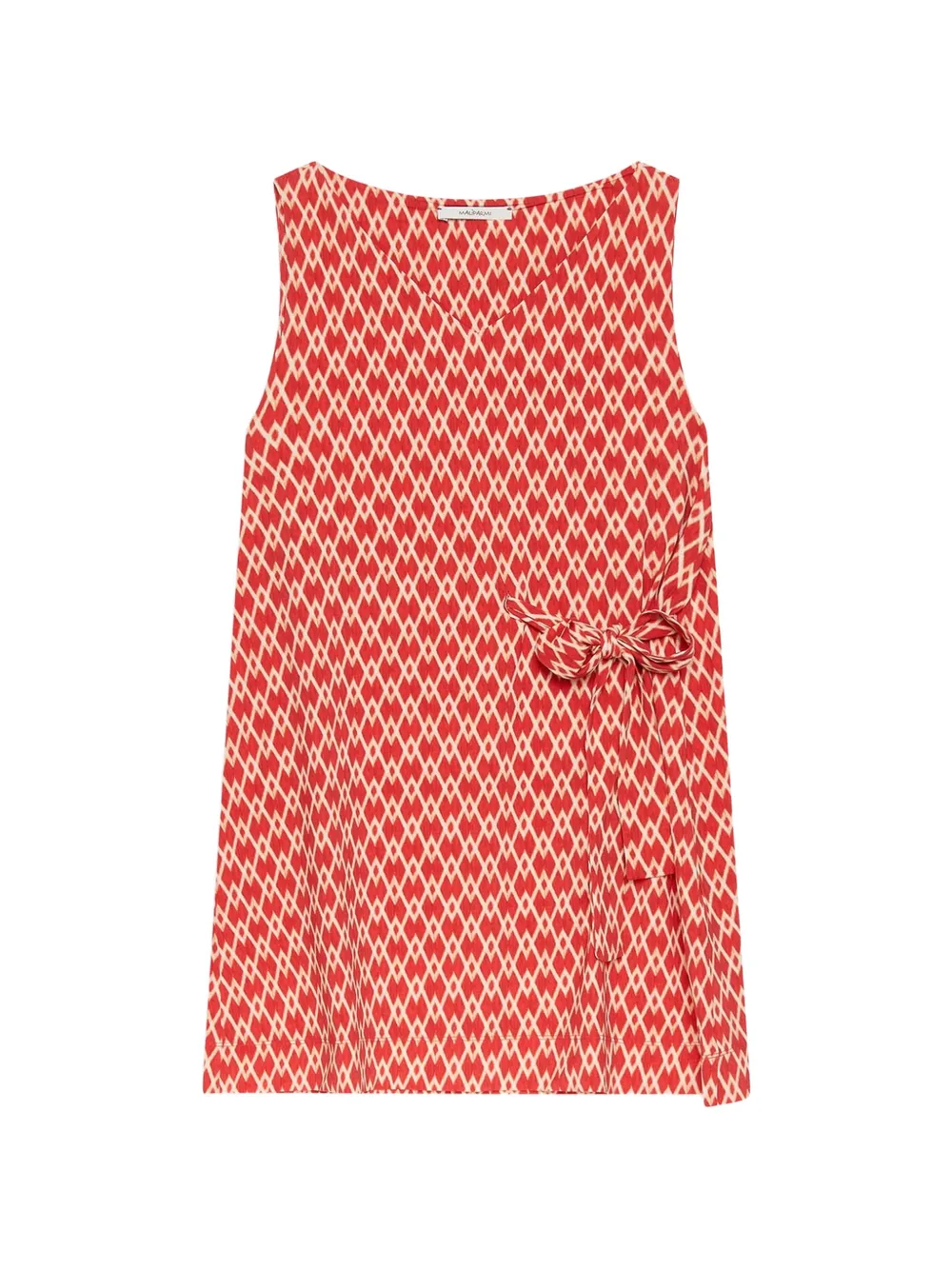 MALIPARMI Top con scollo a V - Rosso