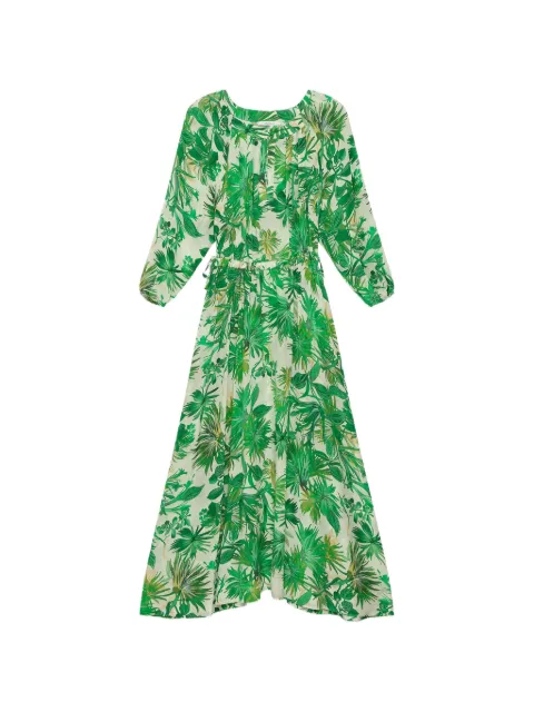 MALIPARMI vestido midi con estampado floral