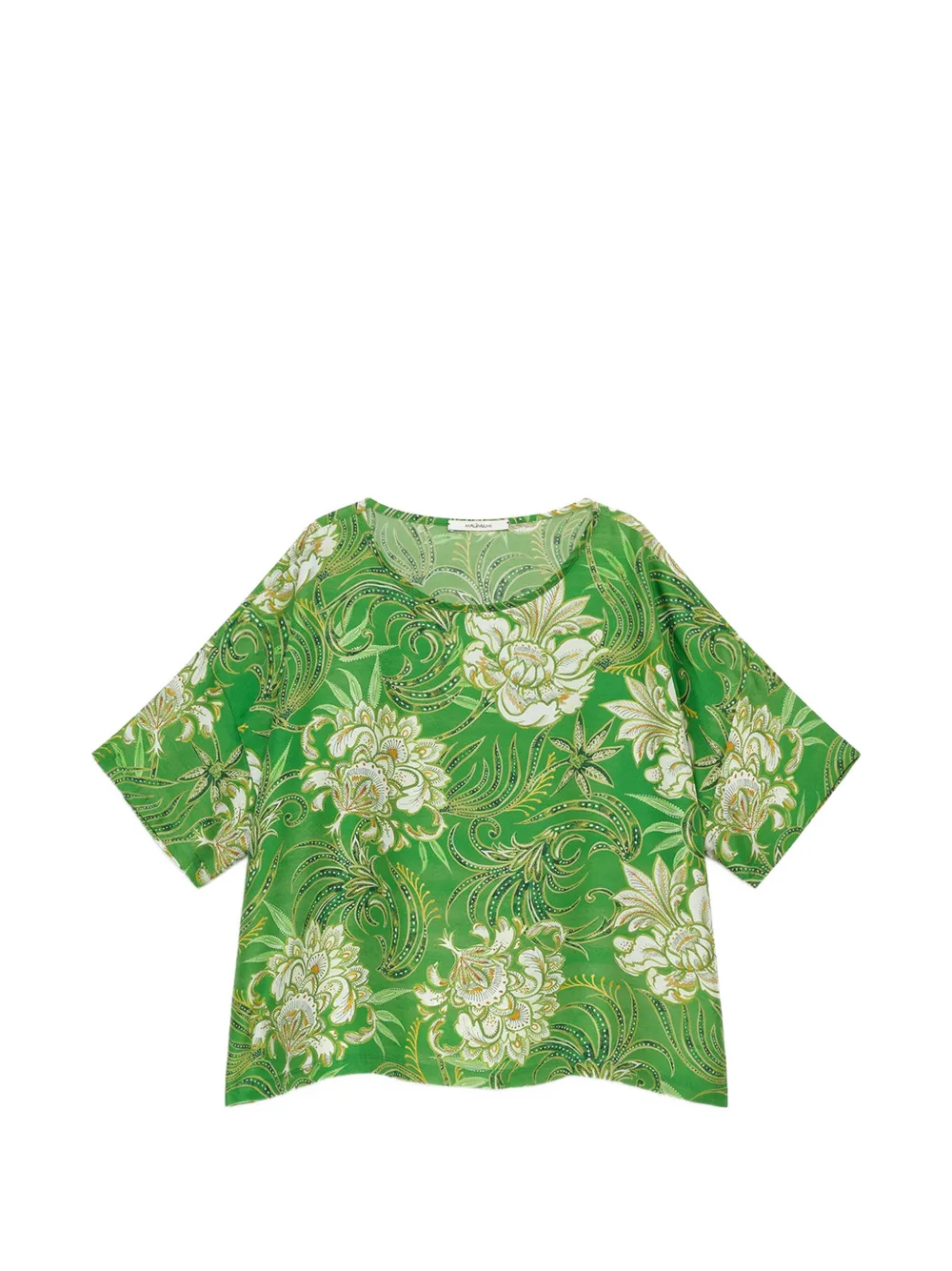 MALIPARMI Camicia oversize con stampa - Verde