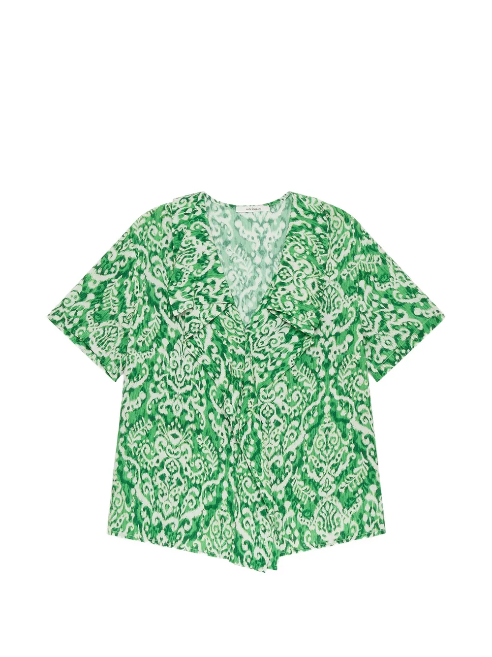 MALIPARMI Top Ikat con scollo a V - Verde