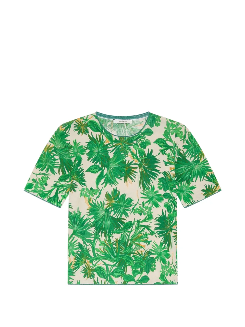 MALIPARMI round-neck printed T-shirt - Verde