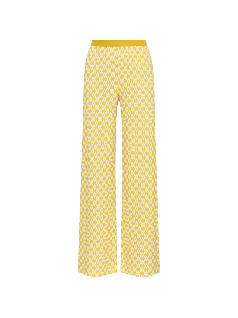 Maliparmi Geometric-pattern Trousers In Yellow