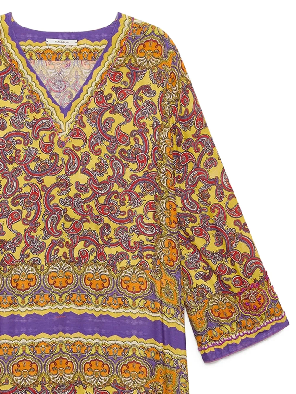 MALIPARMI Jurk met paisley-print Geel