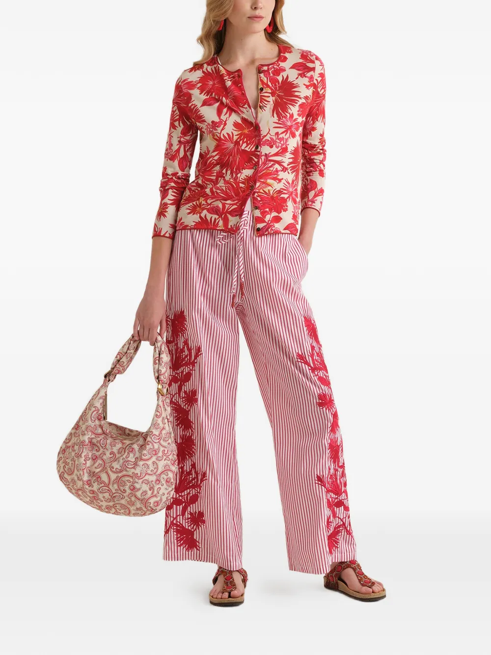  Maliparmi Striped Trousers - Red 
