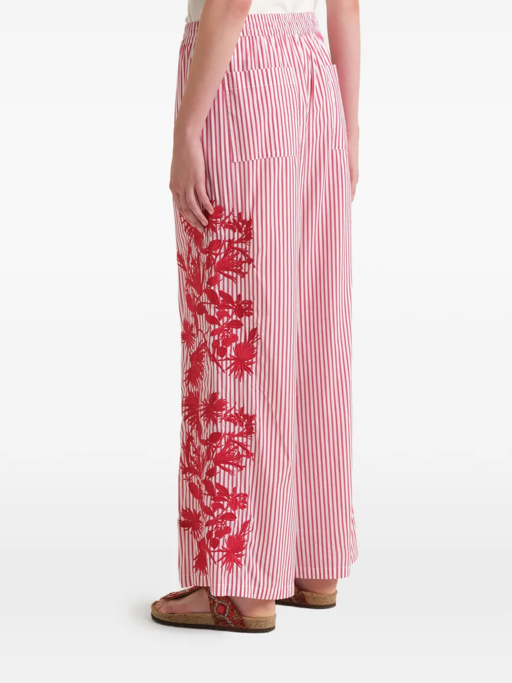 MALIPARMI Gestreepte broek Rood