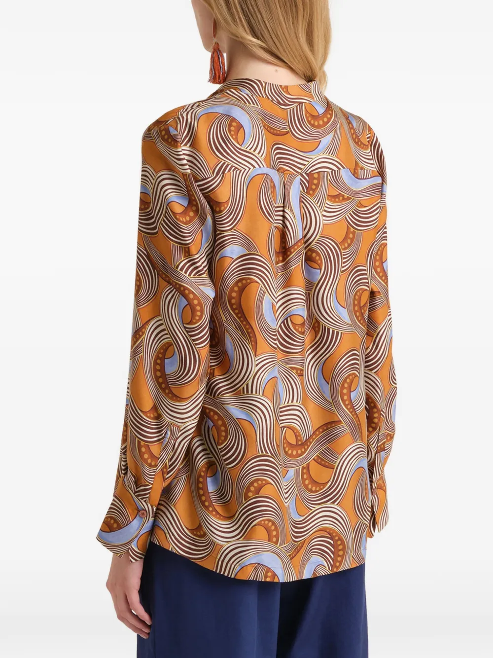 MALIPARMI Blouse met V-hals Oranje