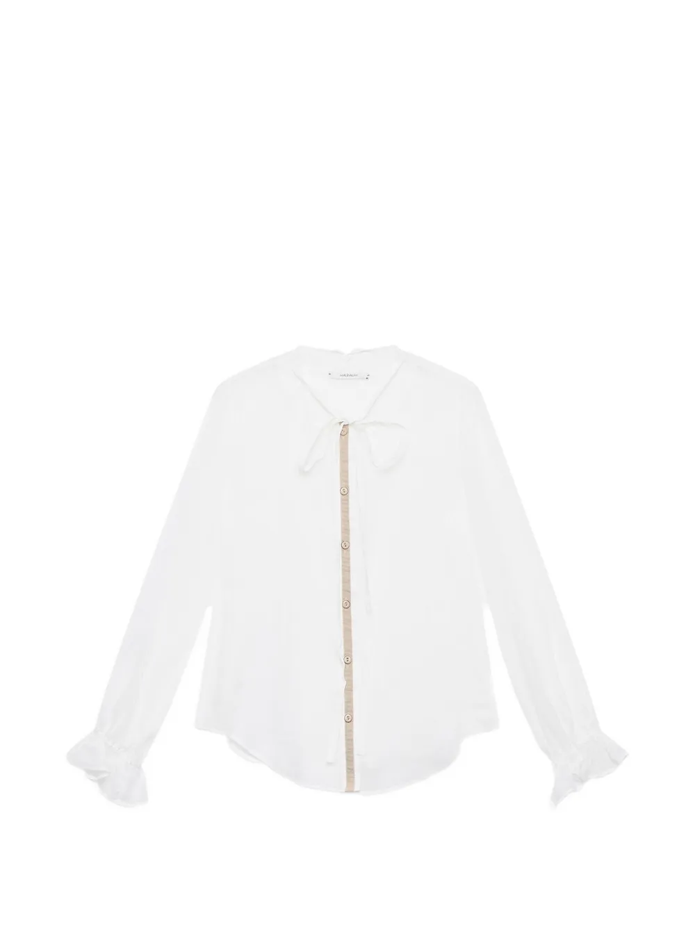 MALIPARMI Camicia con nodo - Bianco
