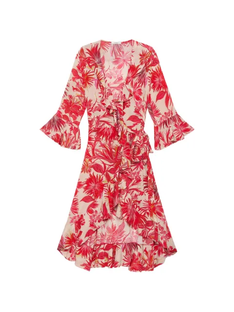 MALIPARMI robe mi-longue à fleurs