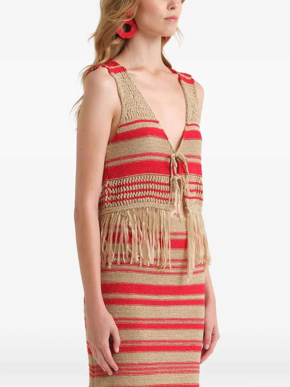 Maliparmi Stiped Waistcoat - Neutrals 