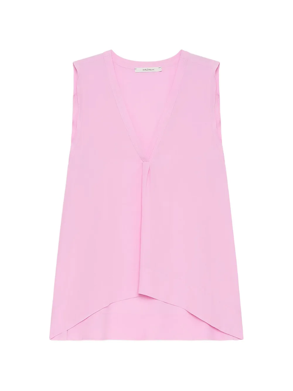 MALIPARMI Top plissettato con scollo a V - Rosa