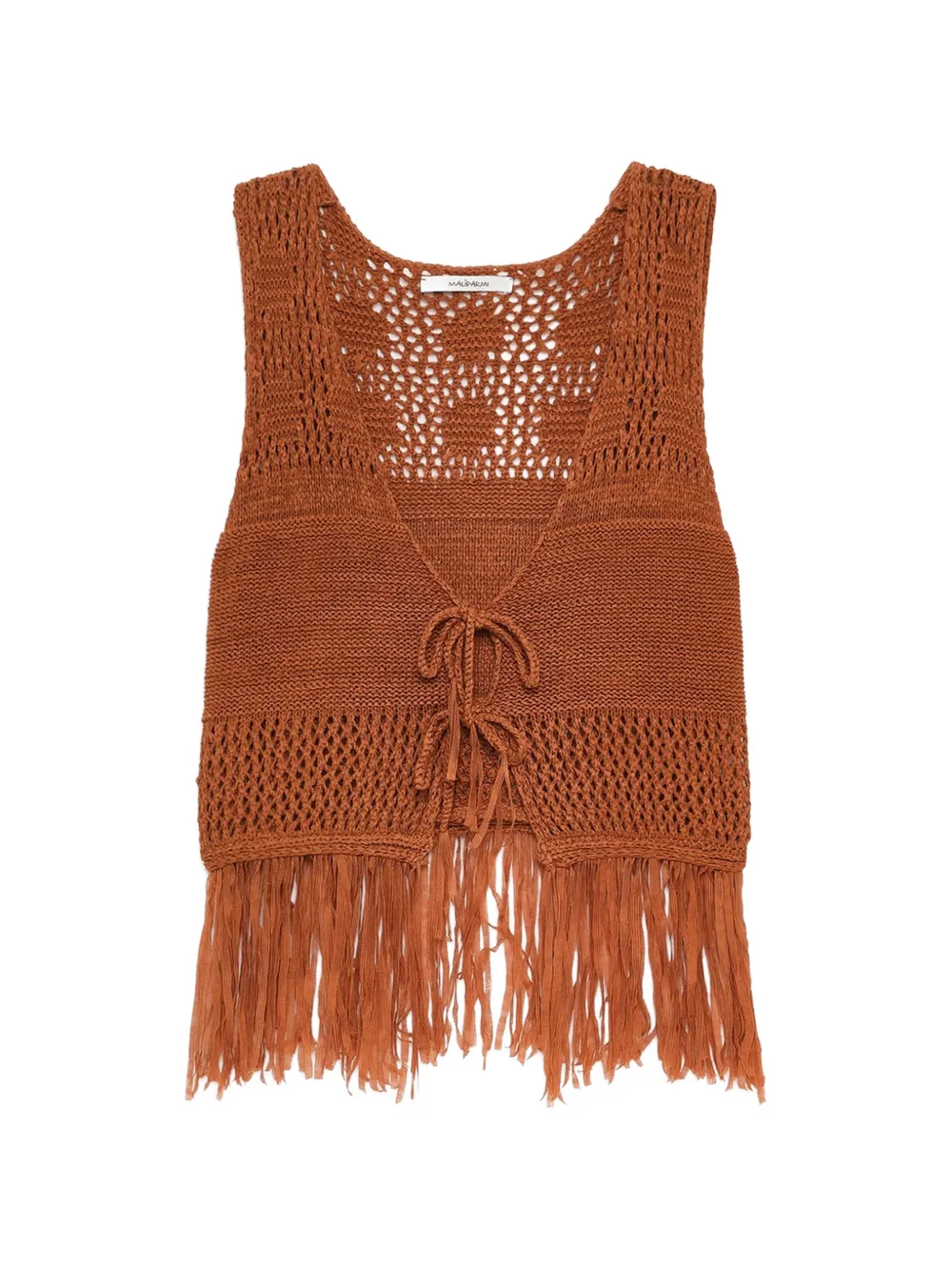 MALIPARMI fringed top - Braun
