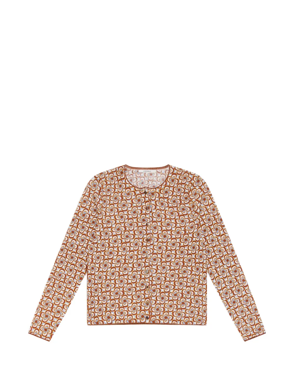 MALIPARMI printed crew-neck cardigan - Arancione