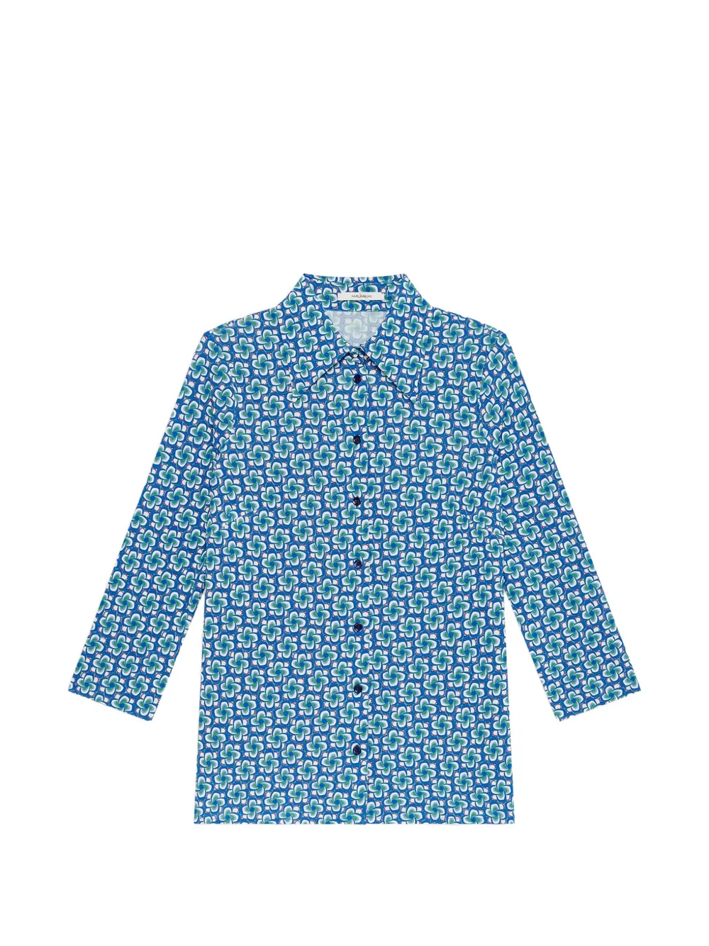 MALIPARMI Camicia con motivo geometrico - Blu