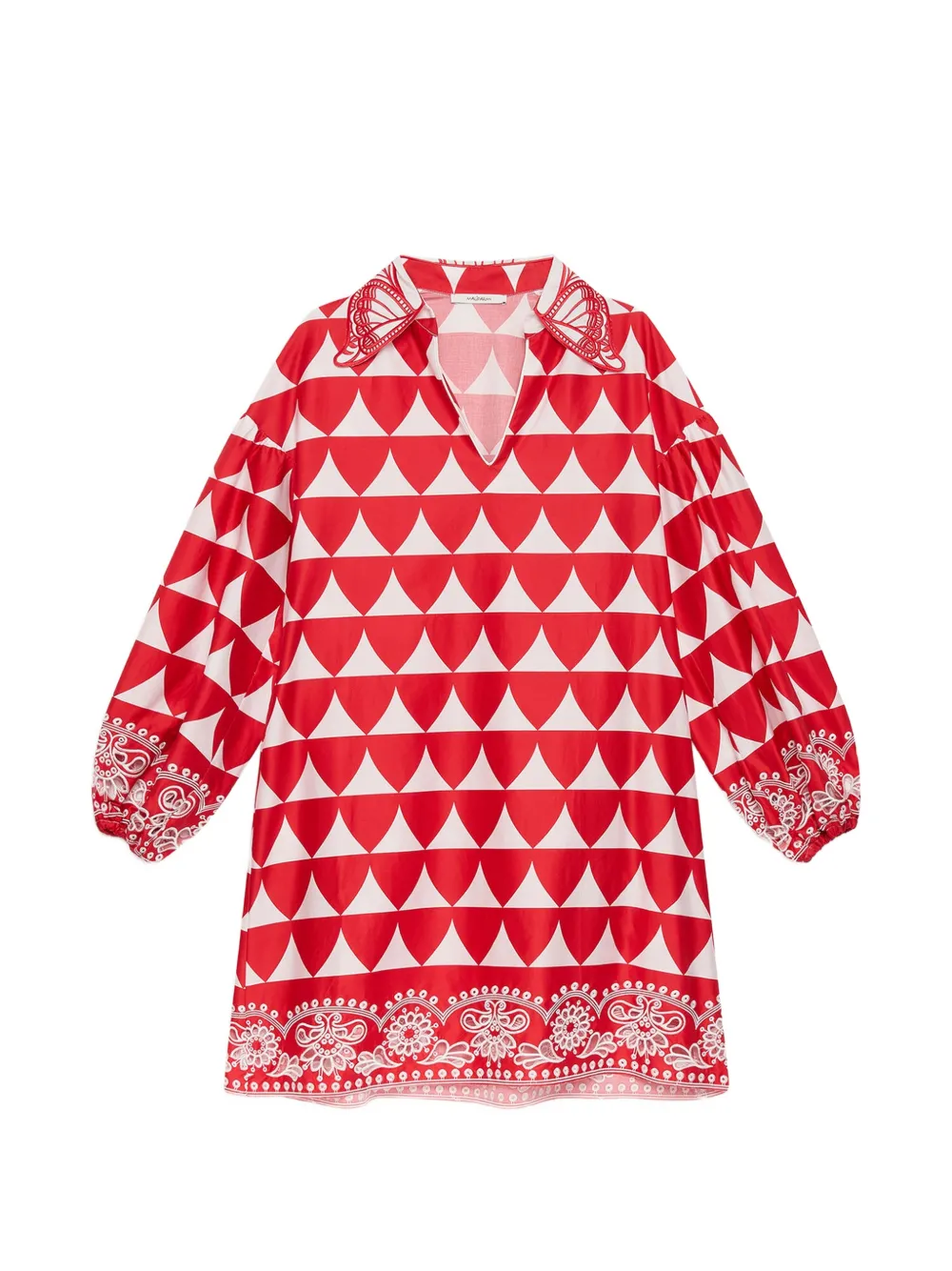 MALIPARMI Abito con ricamo - Rosso