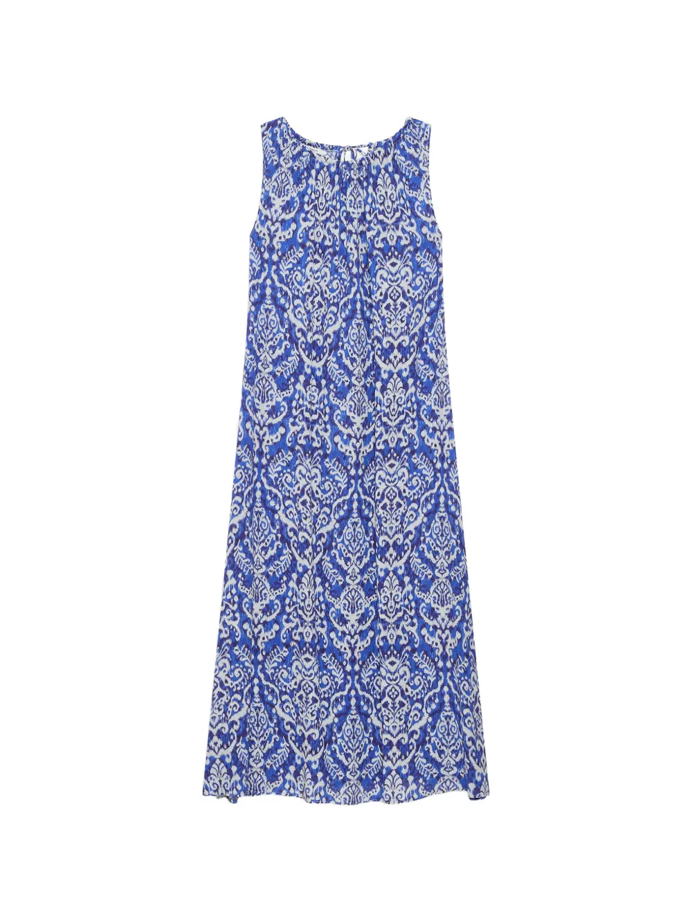 Maliparmi Ikat-print Maxi Dress In Blue