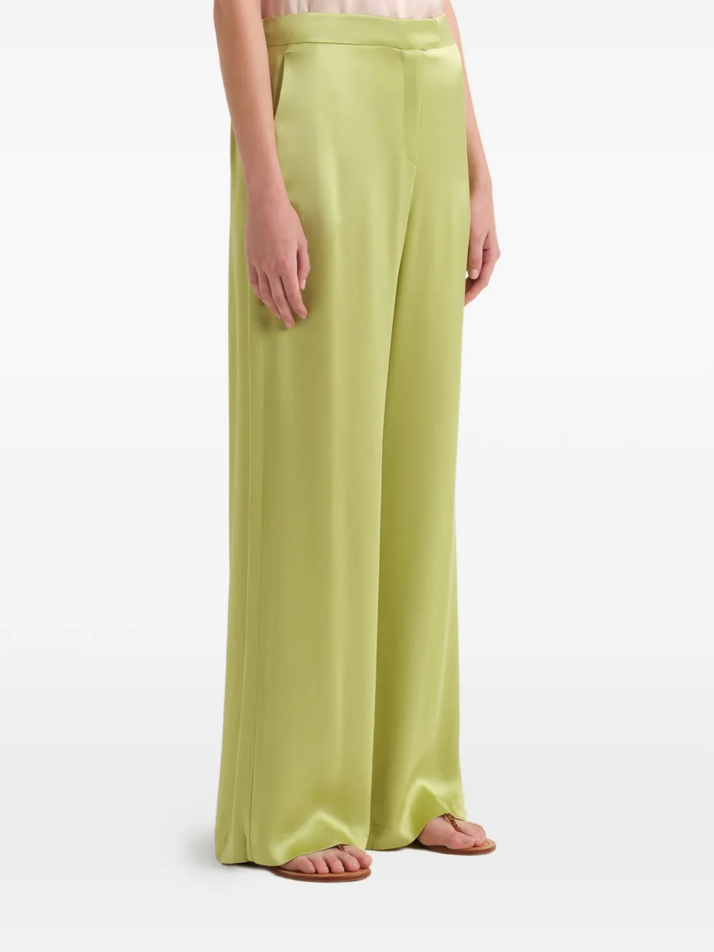 MALIPARMI Cady glanzende broek Groen