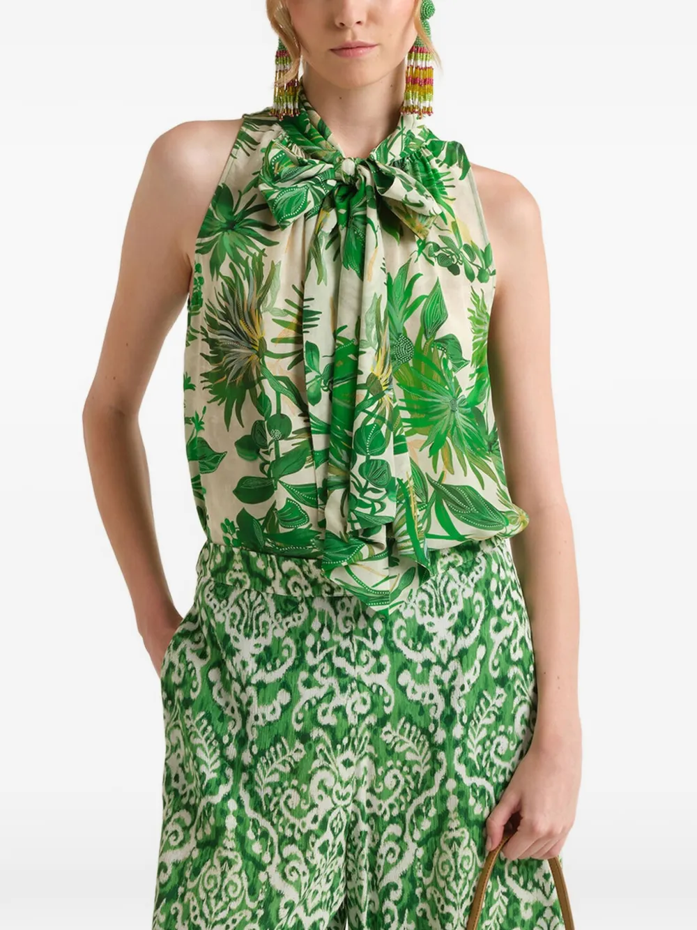 MALIPARMI Botanical Jungle haltertop Groen