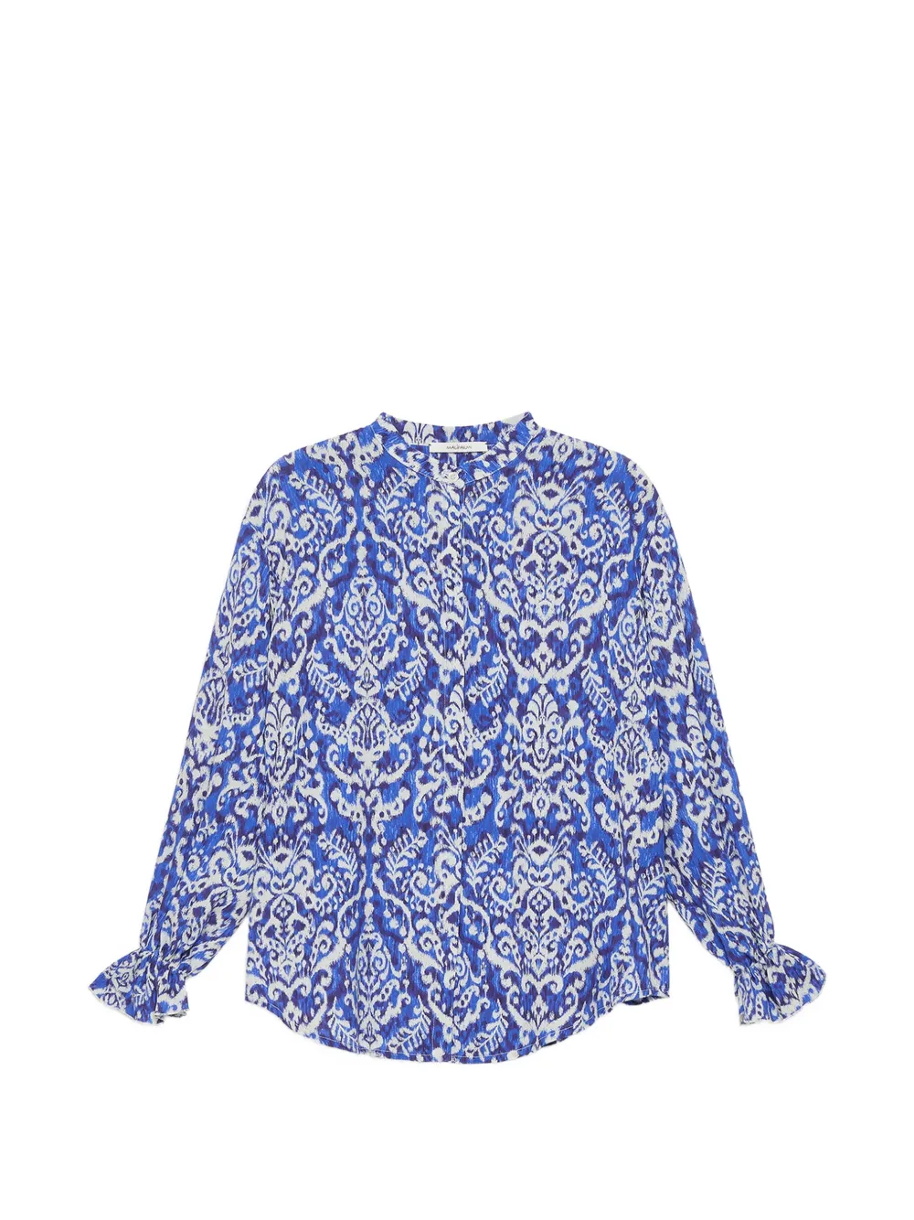 MALIPARMI Camicia Ikat con ruches - Blu
