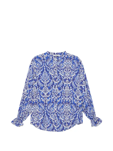 MALIPARMI camisa Ikat con volantes