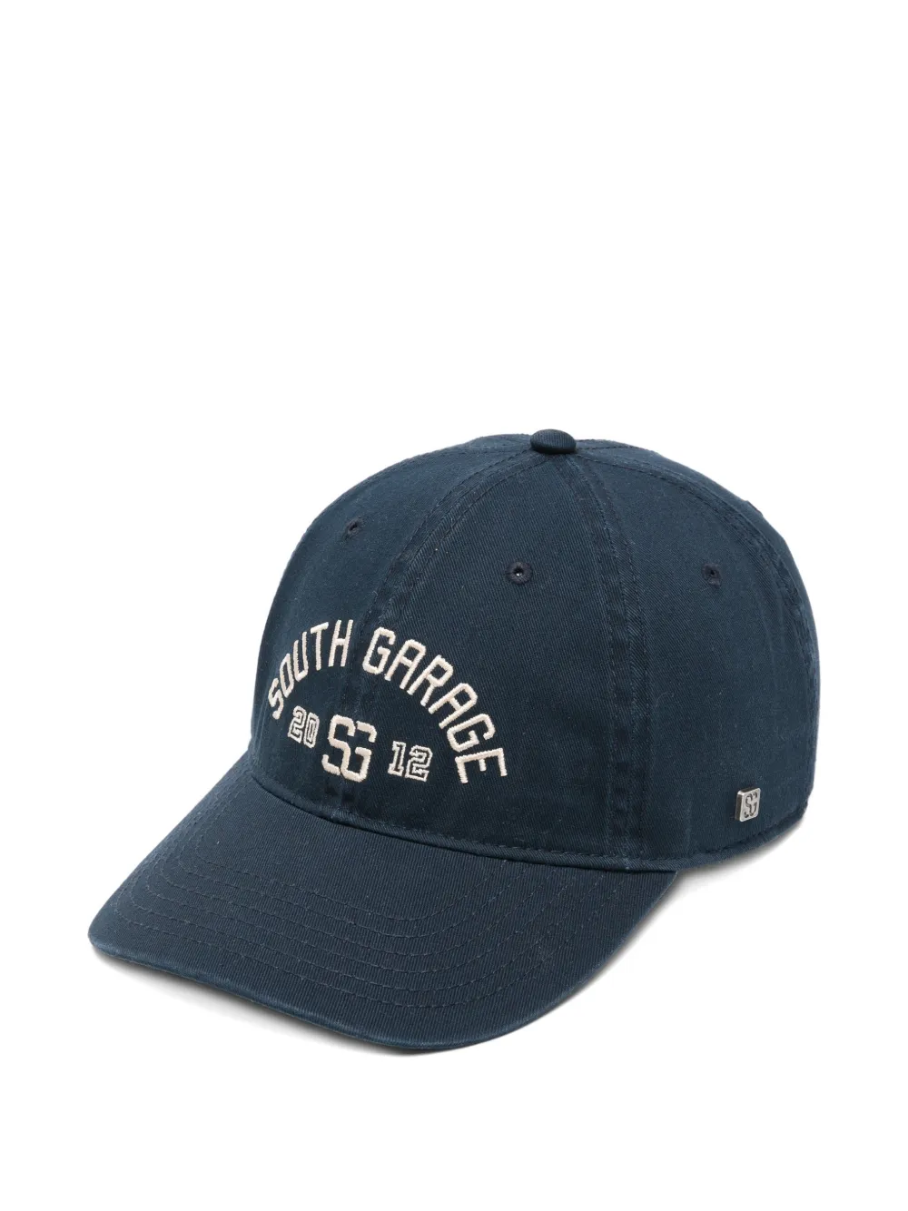 South garage logo-embroidered baseball cap - Blu