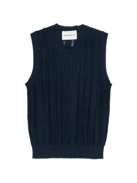 AMARANTO  open-knit vest