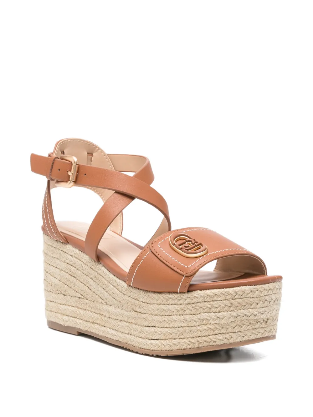 LIU JO Sandalen met logoplakkaat Bruin