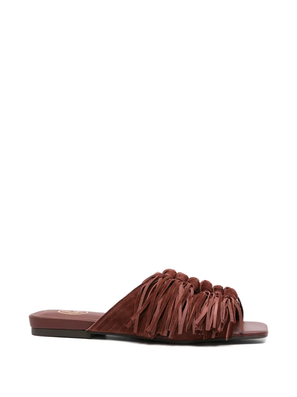 Ash fringed flat sandals - Marrone