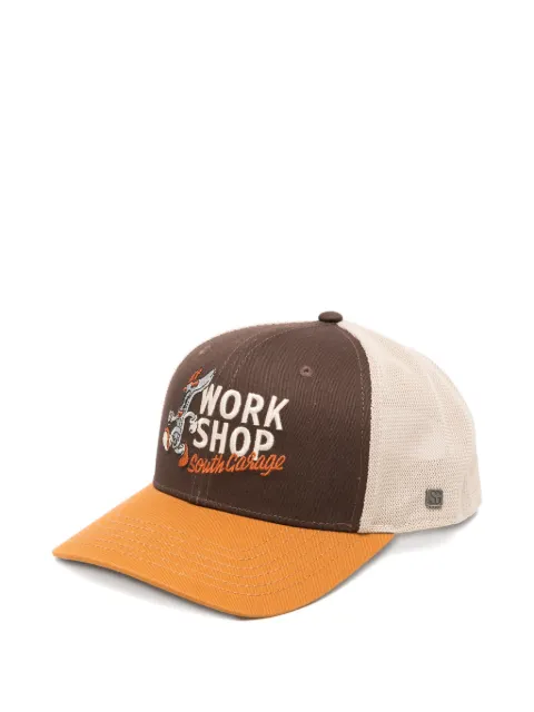 South garage embroidered mesh-panel cap