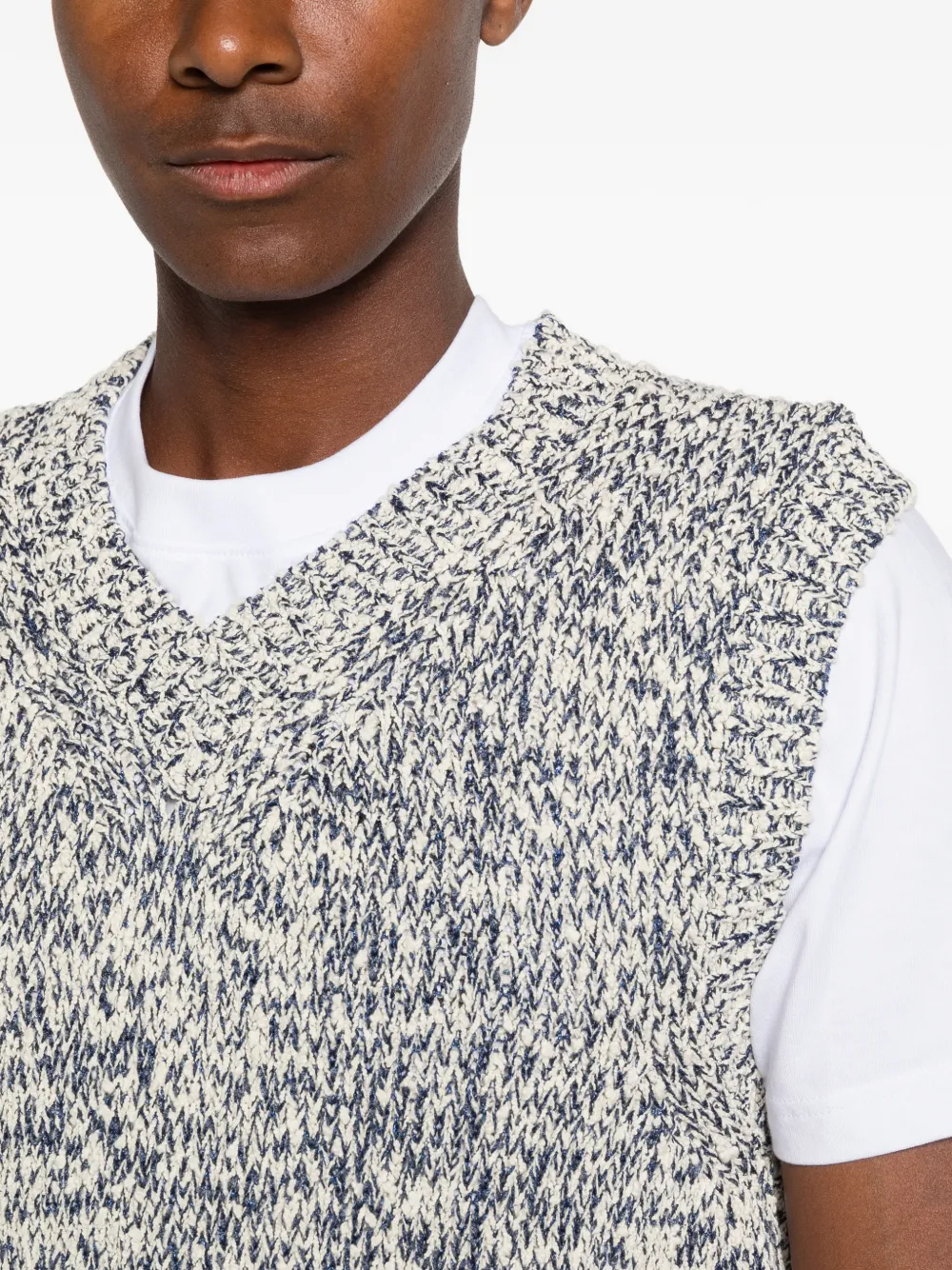 AMARANTO Spencer met mergel-effect Beige