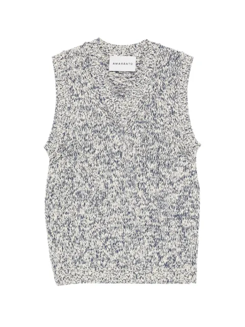 AMARANTO  marl-effect vest