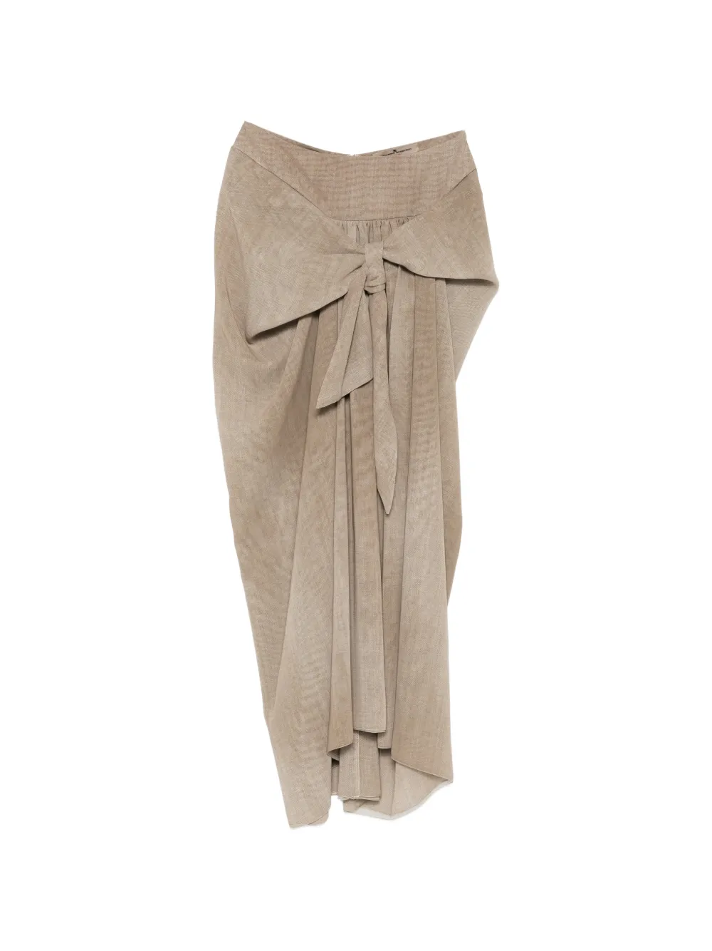 Ermanno Scervino knotted draped maxi skirt - Toni neutri