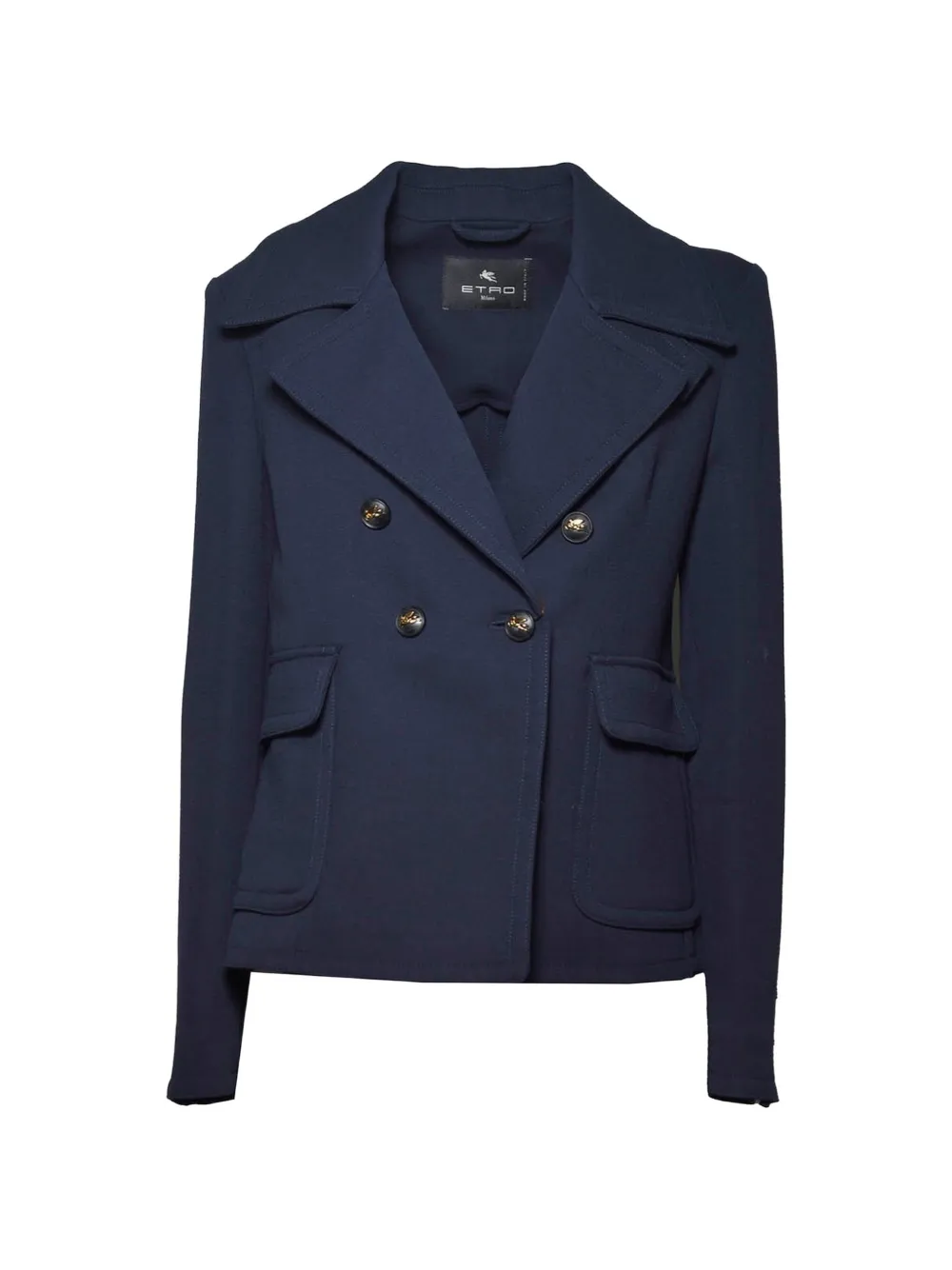 ETRO double-breasted notched-lapel jacket - Blu