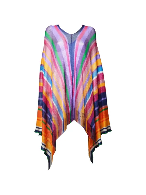 ETRO striped fringed jacket