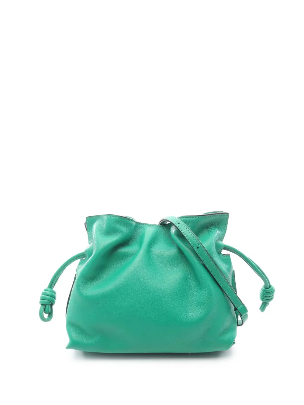 Loewe Pre-Owned 2010-2026 Mini Nappa Flamenco Knot Clutch crossbody bag - Verde
