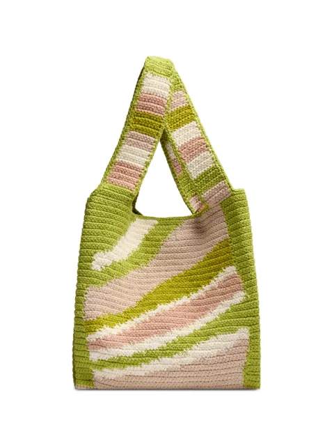 Lancel medium Summer Mania striped heart-charm tote bag