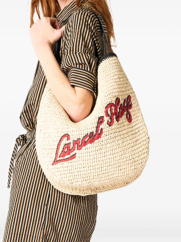 LANCEL ショルダーバッグ 保存袋付き Lancel M ロゴ ショルダーバッグ | ニュートラル | FARFETCH JP