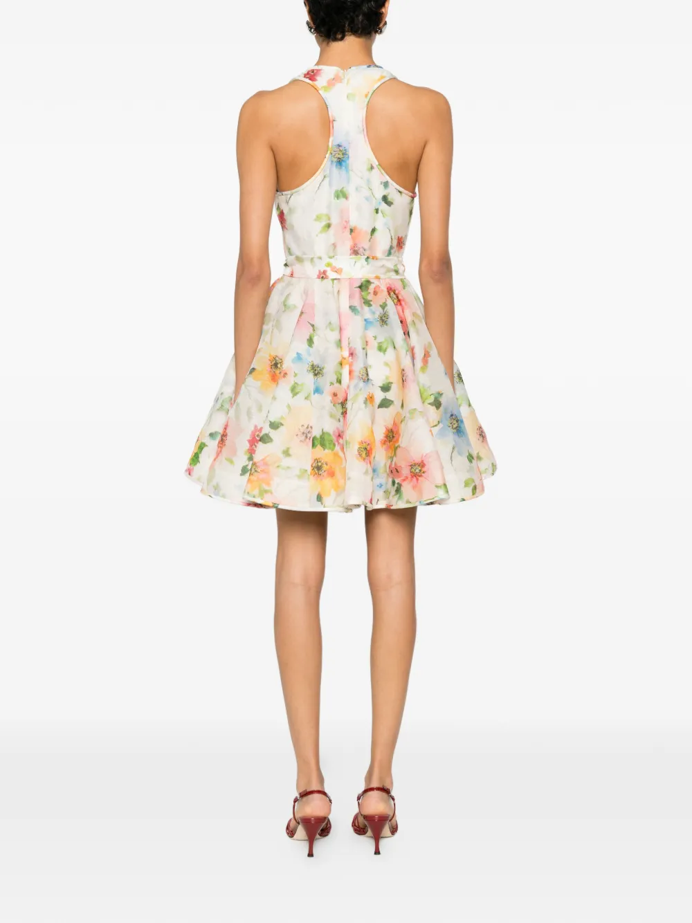 ZIMMERMANN Mini-jurk met bloemenprint Wit