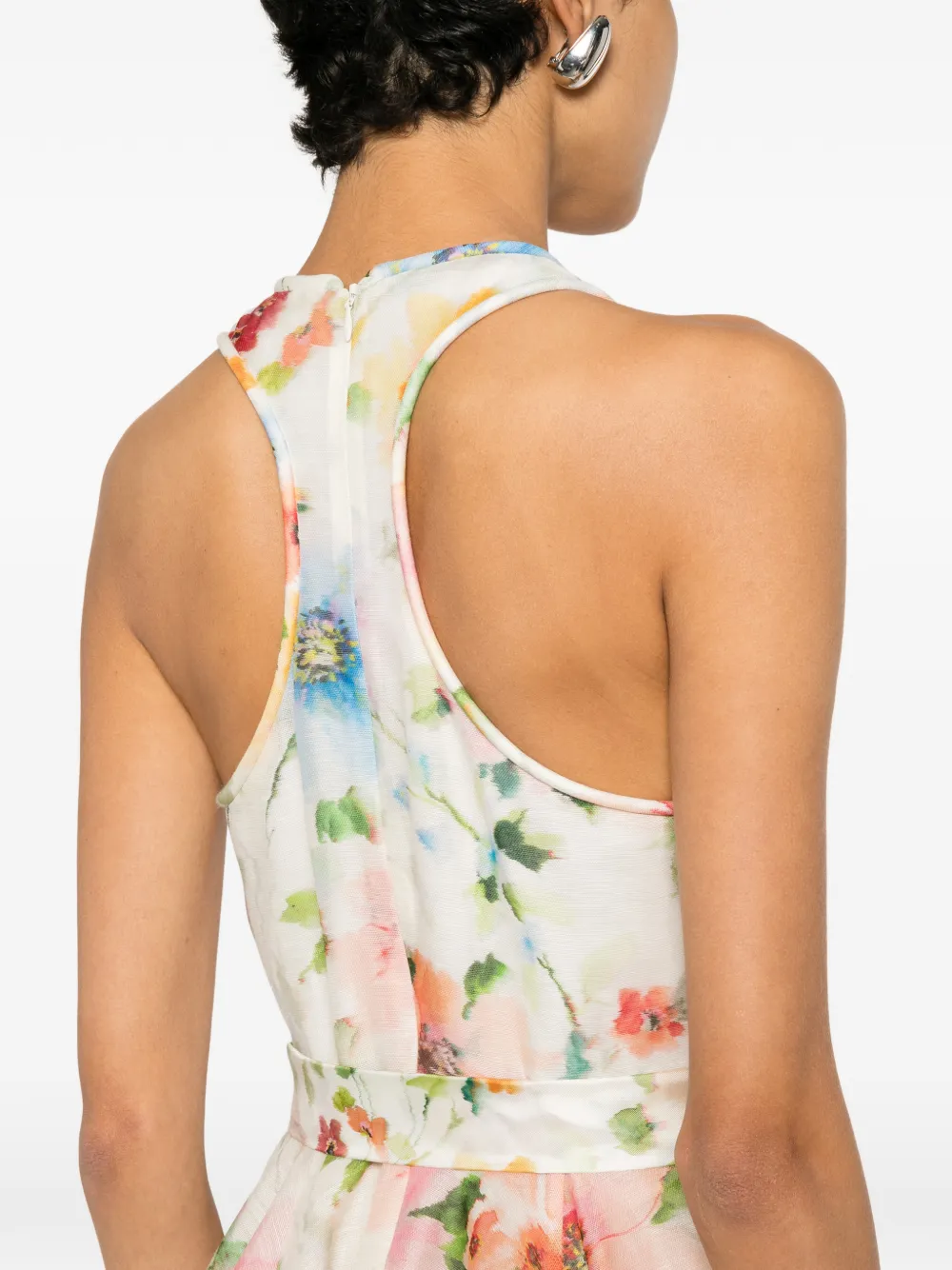 ZIMMERMANN Mini-jurk met bloemenprint Wit