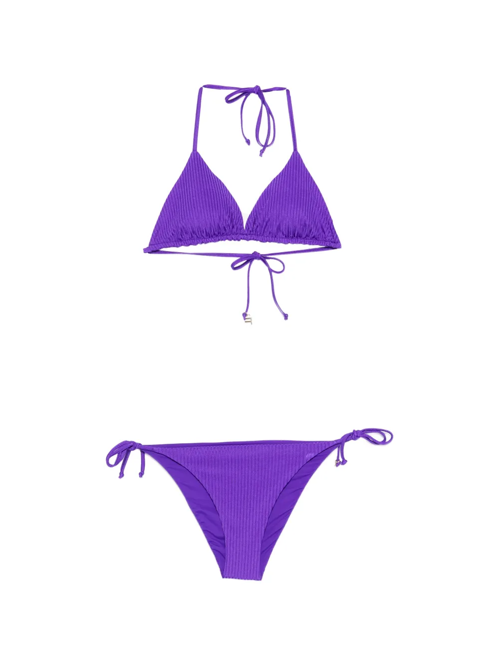 Fisico ribbed-knit bikini - Viola