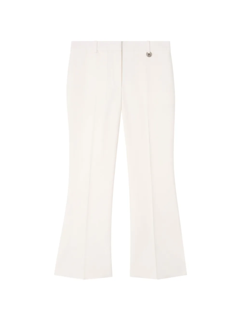 Burberry cropped wool flared trousers - Neutrals