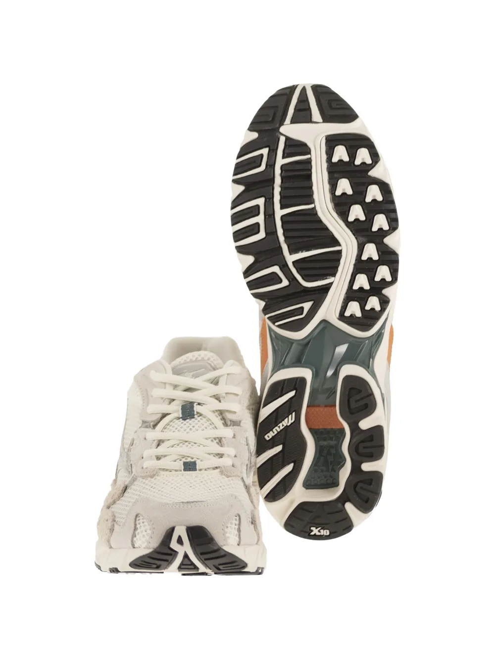 Mizuno Wave Rider 10 mesh-panels sneakers Beige