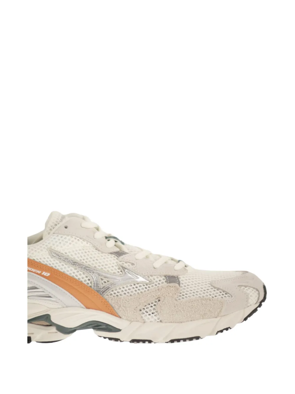Mizuno Wave Rider 10 sneakers met mesh vlak Beige