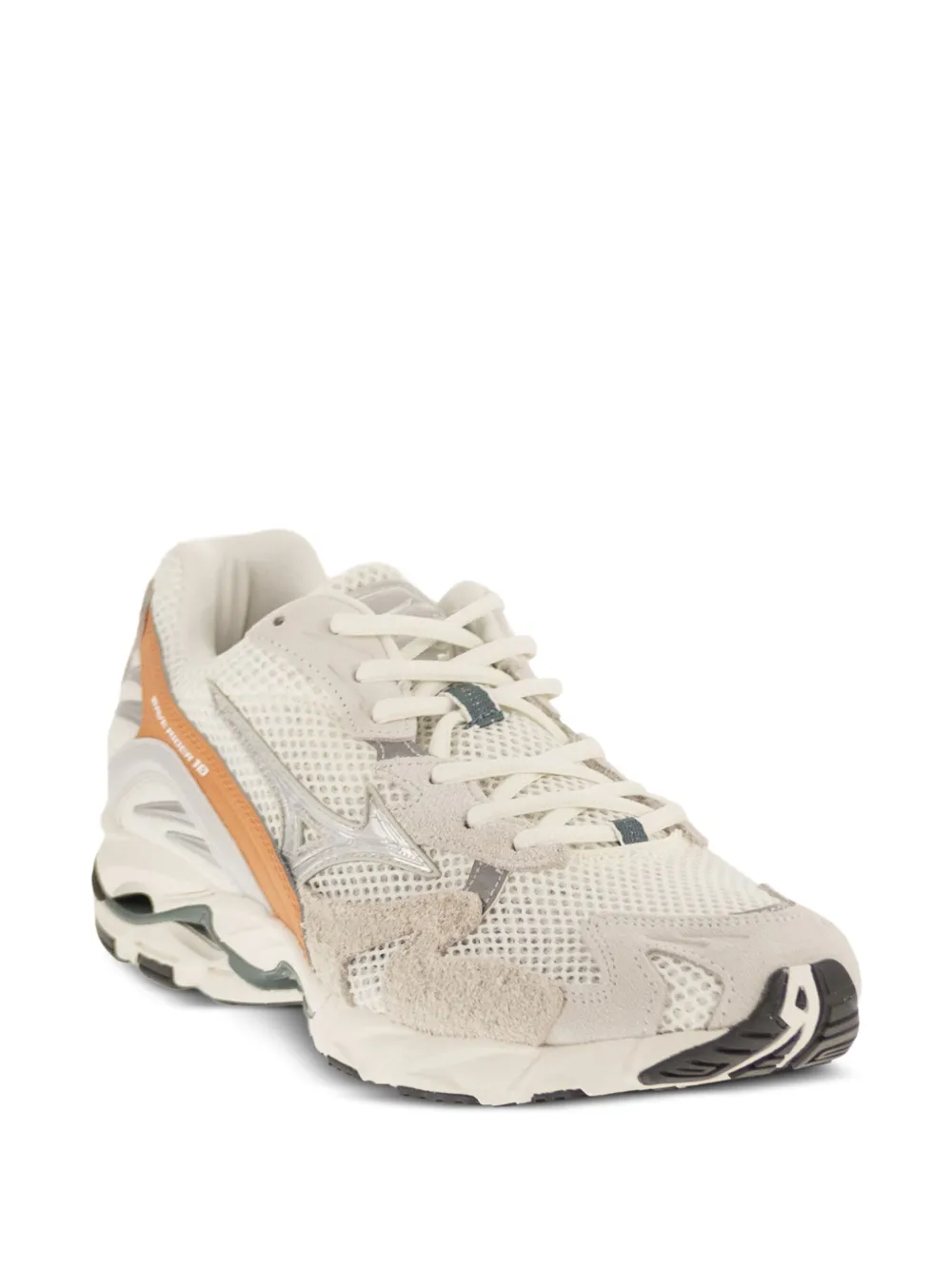 Mizuno Wave Rider 10 sneakers met mesh vlak - Beige