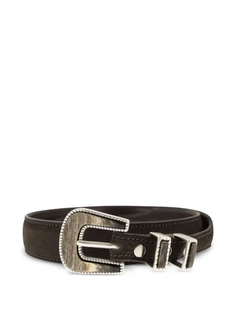 ALBERTO LUTI buckle suede belt