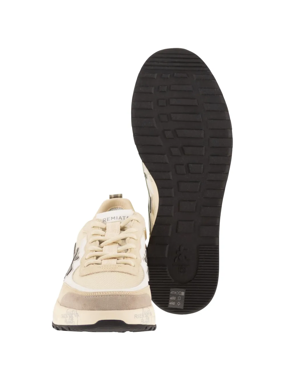 Premiata Nous 8064 lace-up logo-detail sneakers Beige