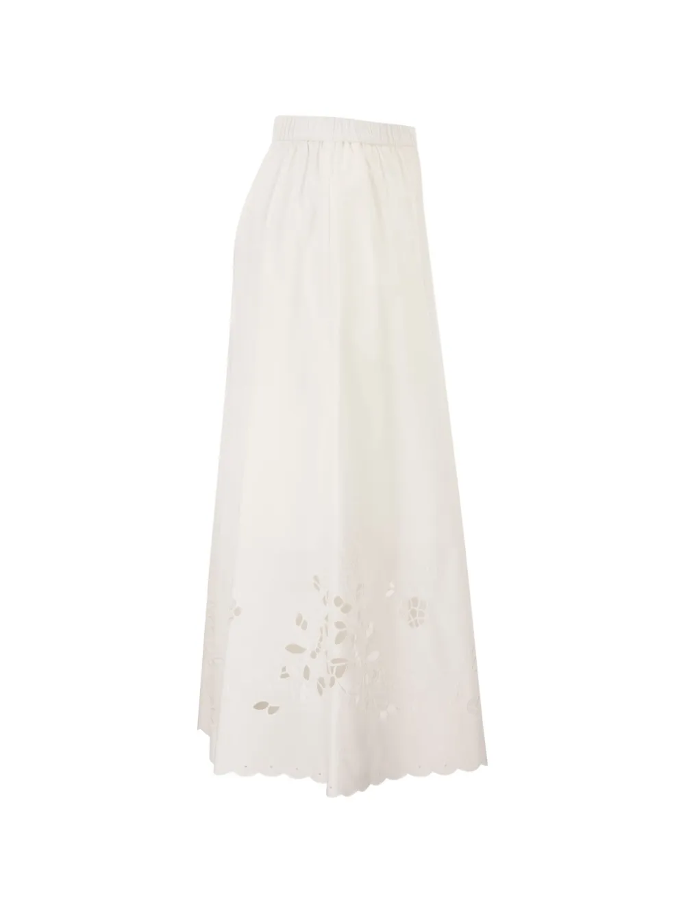  Weekend Max Mara Caravan Embroidered Midi Skirt - White 