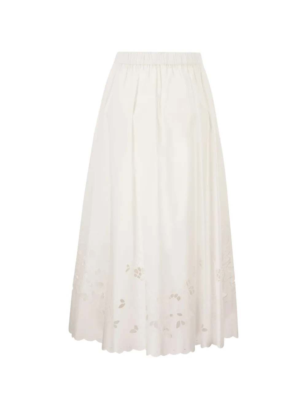  Weekend Max Mara Caravan Embroidered Midi Skirt - White 