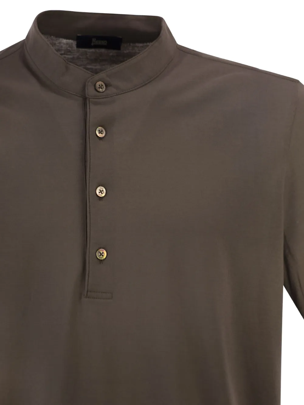 Herno Poloshirt met opstaande kraag Bruin