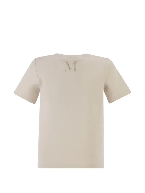 Max Mara - 新品未使用！送料込み★Max Mara★Diego cotton t-shirt S Max Mara Nancy logo-embroidered T-shirt | Neutrals | FARFETCH