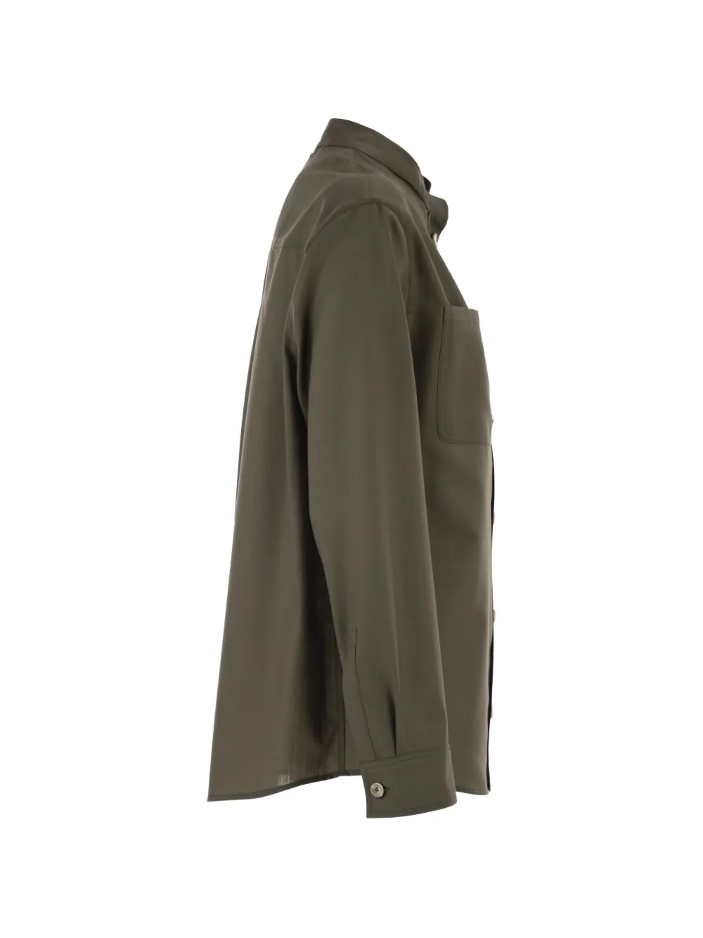  Herno Chest-pocket Mandarin-collar Shirt - Green 